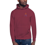 Alotofit Royal A Orange/Purple Embroidered Logo Unisex Hoodie