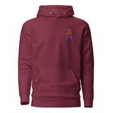 Alotofit Royal A Orange/Purple Embroidered Logo Unisex Hoodie