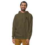 Alotofit Royal A Black Embroidered Unisex Hoodie