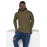 Alotofit Royal A Orange/Purple Embroidered Logo Unisex Hoodie