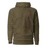 Alotofit Royal A Orange/Purple Embroidered Logo Unisex Hoodie