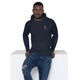 Alotofit Royal A Orange/Purple Embroidered Logo Unisex Hoodie