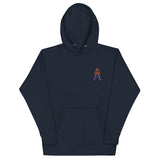 Alotofit Royal A Orange/Purple Embroidered Logo Unisex Hoodie