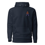 Alotofit Royal A Orange/Purple Embroidered Logo Unisex Hoodie