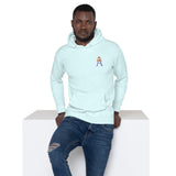 Alotofit Royal A Orange/Purple Embroidered Logo Unisex Hoodie