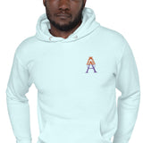 Alotofit Royal A Orange/Purple Embroidered Logo Unisex Hoodie