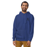 Alotofit Royal A Black Embroidered Unisex Hoodie