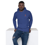 Alotofit Royal A Orange/Purple Embroidered Logo Unisex Hoodie