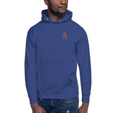 Alotofit Royal A Orange/Purple Embroidered Logo Unisex Hoodie