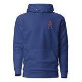Alotofit Royal A Orange/Purple Embroidered Logo Unisex Hoodie
