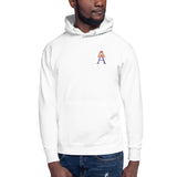 Alotofit Royal A Orange/Purple Embroidered Logo Unisex Hoodie