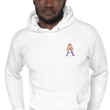 Alotofit Royal A Orange/Purple Embroidered Logo Unisex Hoodie