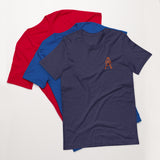 Alotofit Royal A Embroidered Orange Logo Short-Sleeve Unisex T-Shirt