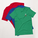 Alotofit Royal A Red/White Embroidered Logo Short-Sleeve Unisex T-Shirt