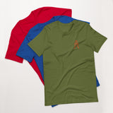 Alotofit Royal A Embroidered Orange Logo Short-Sleeve Unisex T-Shirt