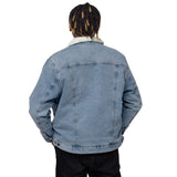 Alotofit Royal A Logo White/Red Unisex denim sherpa jacket
