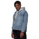 Alotofit Royal A Logo White/Red Unisex denim sherpa jacket