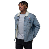 Alotofit Royal A Logo White/Red Unisex denim sherpa jacket