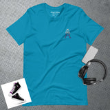 Alotofit Royal A White/Purple Embroidered Logo Unisex t-shirt