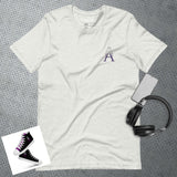 Alotofit Royal A White/Purple Embroidered Logo Unisex t-shirt