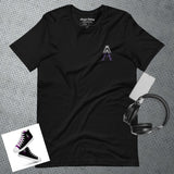 Alotofit Royal A White/Purple Embroidered Logo Unisex t-shirt