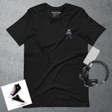 Alotofit Royal A White/Purple Embroidered Logo Unisex t-shirt
