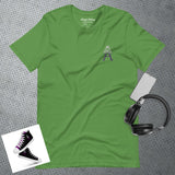 Alotofit Royal A White/Purple Embroidered Logo Unisex t-shirt