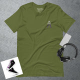 Alotofit Royal A White/Purple Embroidered Logo Unisex t-shirt