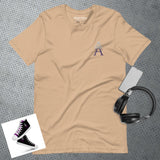 Alotofit Royal A White/Purple Embroidered Logo Unisex t-shirt