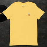 Alotofit Royal A White/Orange Embroidered Logo Unisex t-shirt